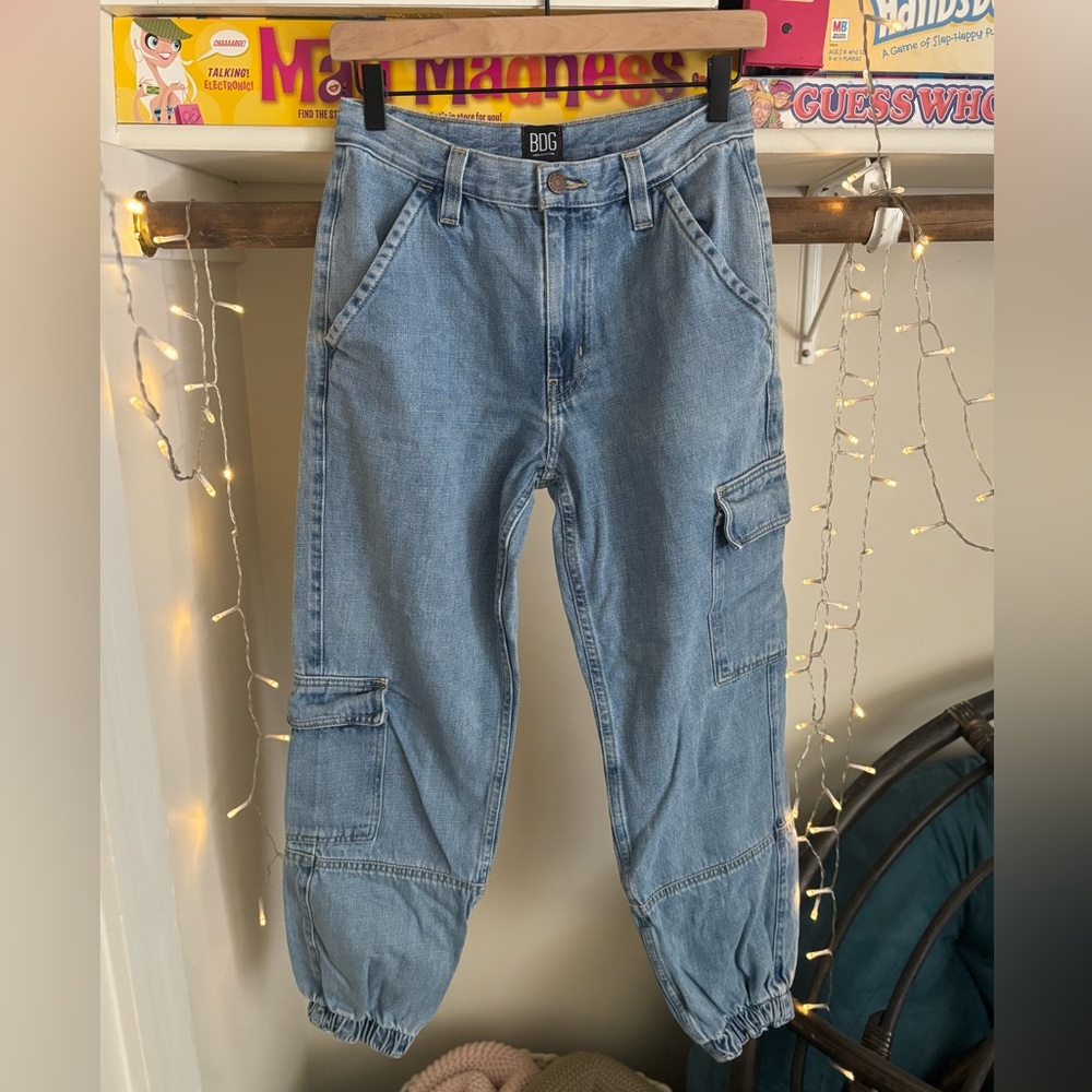 BDG Light Blue Relaxed Cargo Jeans